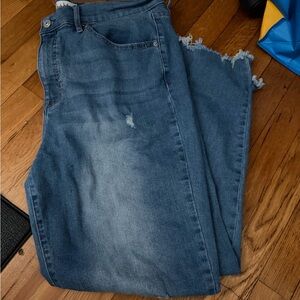 Nicole Miller Straight Leg Jeans in Blue